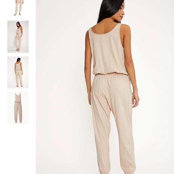 Eberjey Brie Cargo 100% Peruvian cotton jumpsuit - Picture 3 of 14